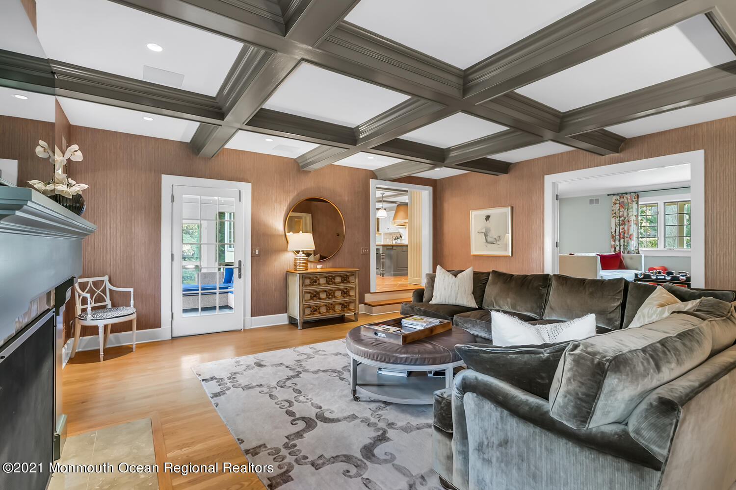162 Black Point Road Rumson, NJ 07760 - Photo 19 of 58 a living room with furniture a rug and a large window