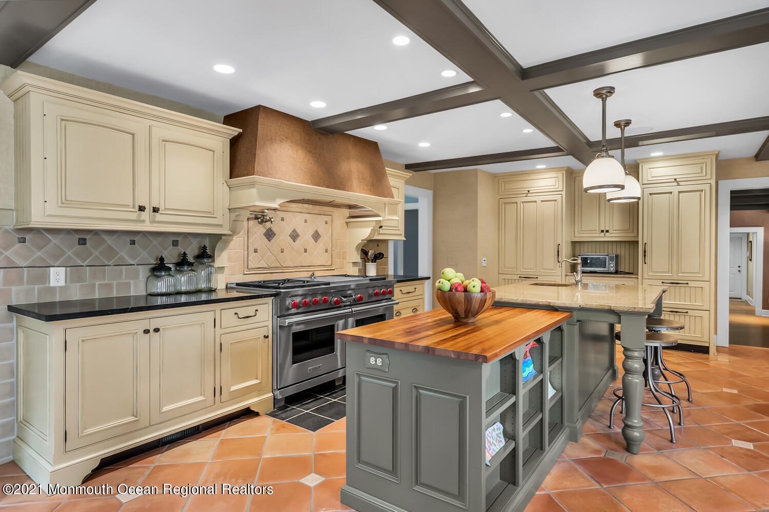 162 Black Point Road Rumson, NJ 07760 - Photo 3 of 58 a kitchen with stainless steel appliances granite countertop a stove a sink dishwasher and cabinets with wooden floor