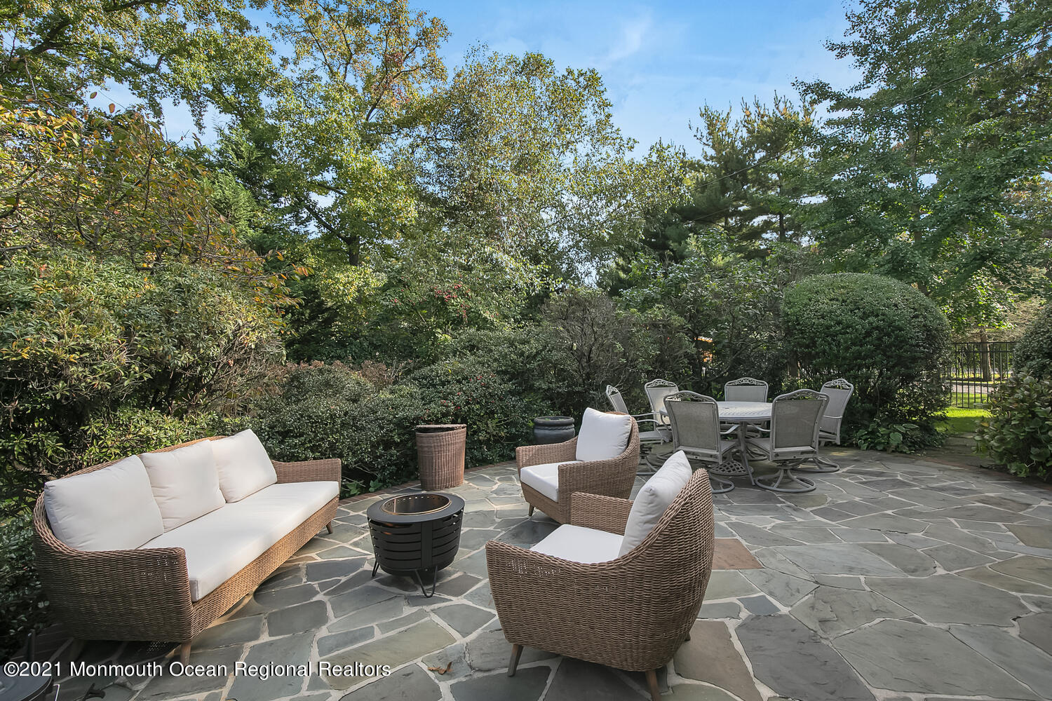 162 Black Point Road Rumson, NJ 07760 - Photo 50 of 58 a view of backyard of house with outdoor seating