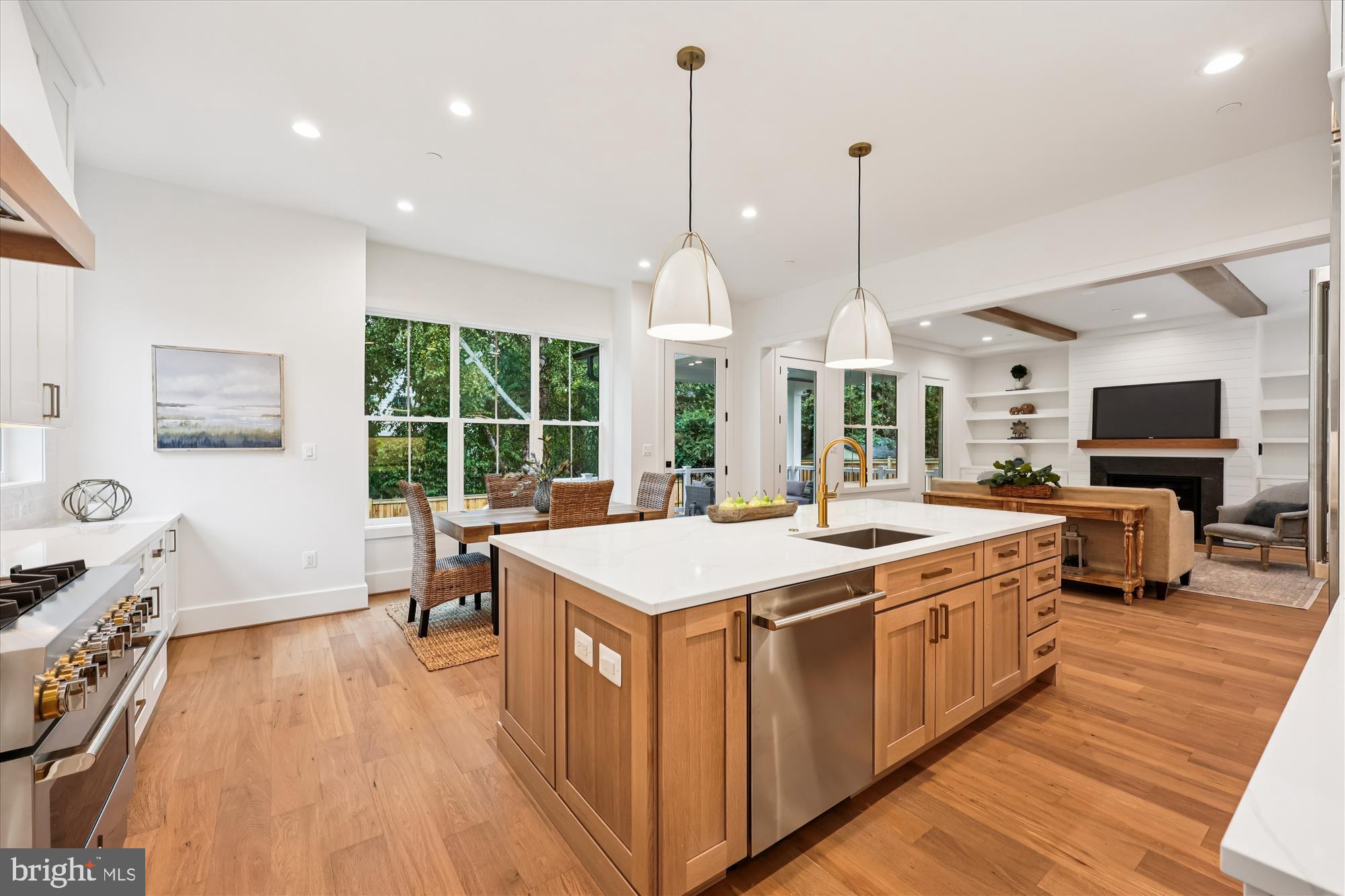 5605 Glenwood Road Bethesda, MD 20817 - Photo 15 of 57 a large kitchen with kitchen island a large island in it