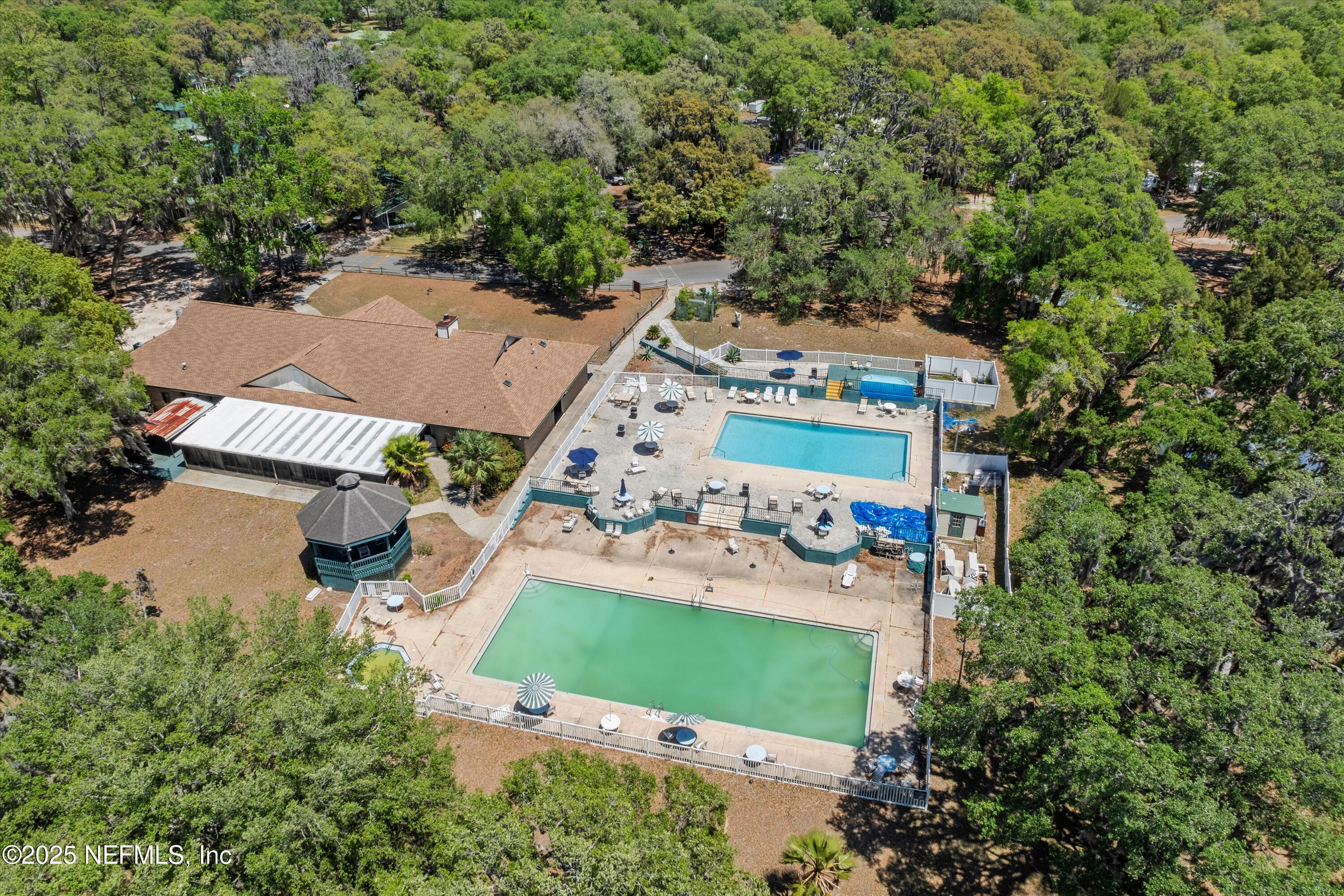 14058 Northeast 252nd Terrace Road Salt Springs, FL 32134 - Photo 29 of 36 Aerial Pool Area