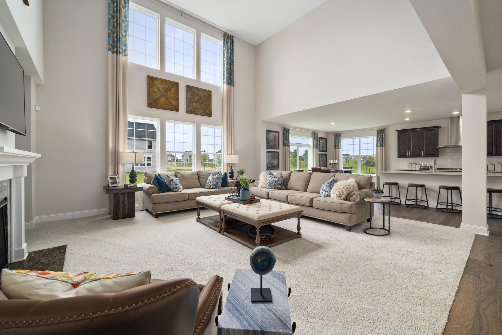 3675 Edelweiss Road Elgin, IL 60124 - Photo 17 of 38 a living room with furniture and a fireplace