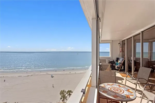 a view of an ocean and beach