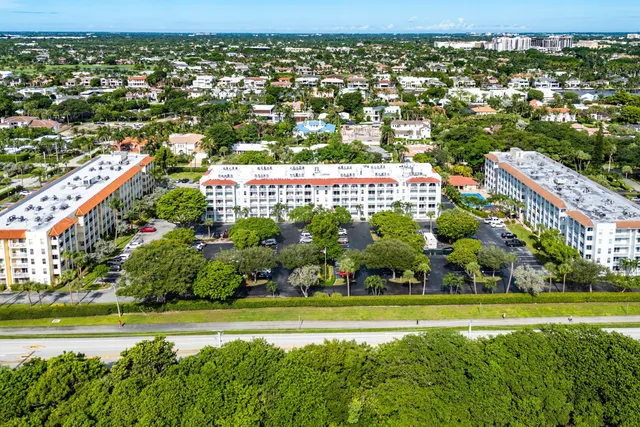 a street view with tall buildings