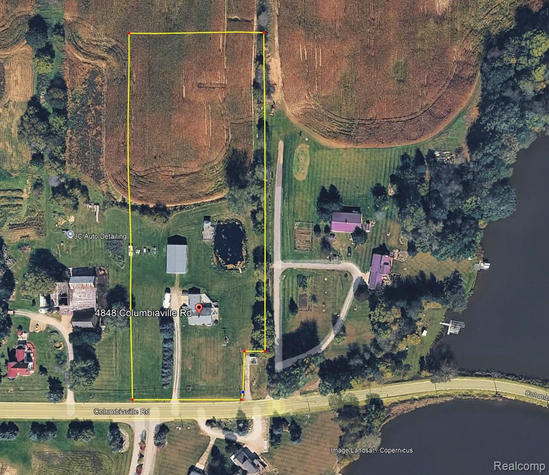 4848 Columbiaville Road Columbiaville, MI 48421 - Photo 33 of 35 Aerial Property Map. Displaying the outline of the property and its surrounding area