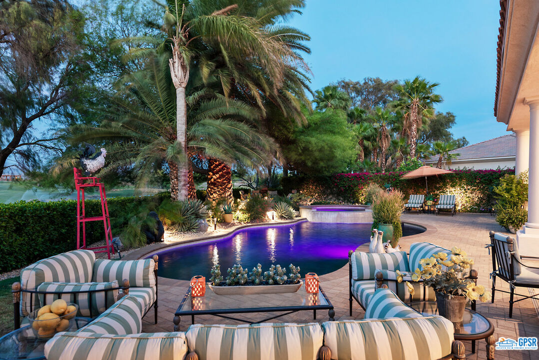 53 Vista Encantada Rancho Mirage, CA 92270 - Photo 29 of 33 a view of swimming pool with outdoor seating