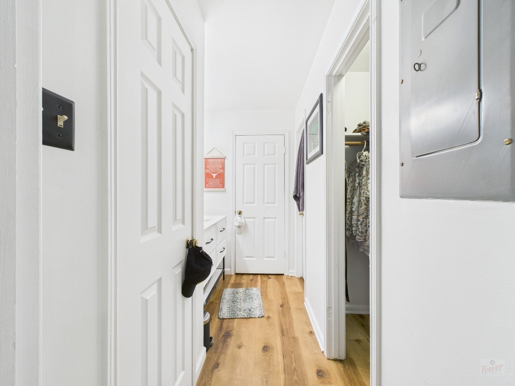 2529 Rio Grande Street, Unit 24 Austin, TX 78705 - Photo 7 of 15 a view of a hallway with wooden floor and entryway