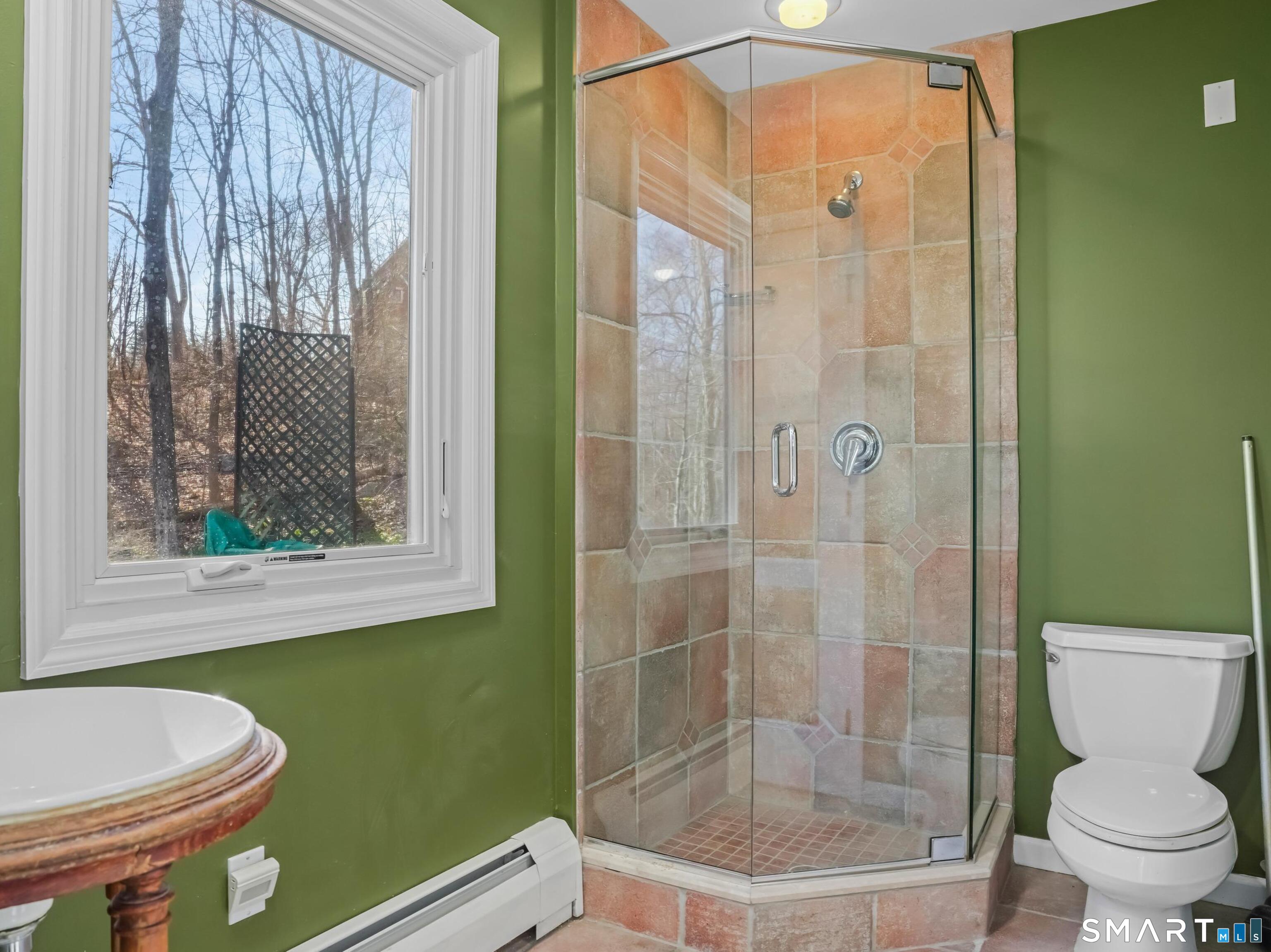 208 Cascade Road Stamford, CT 06903 - Photo 14 of 31 a bathroom with a toilet and a shower