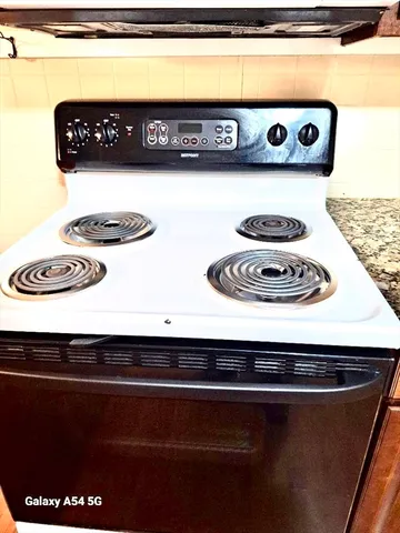 a close view of appliances