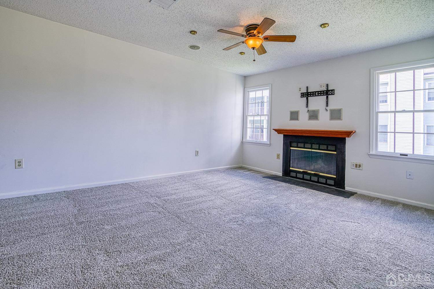 520 Edpas Road New Brunswick, NJ 08901 - Photo 4 of 15 an empty room with windows and fireplace