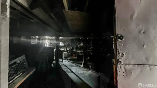 a close view of water heater room