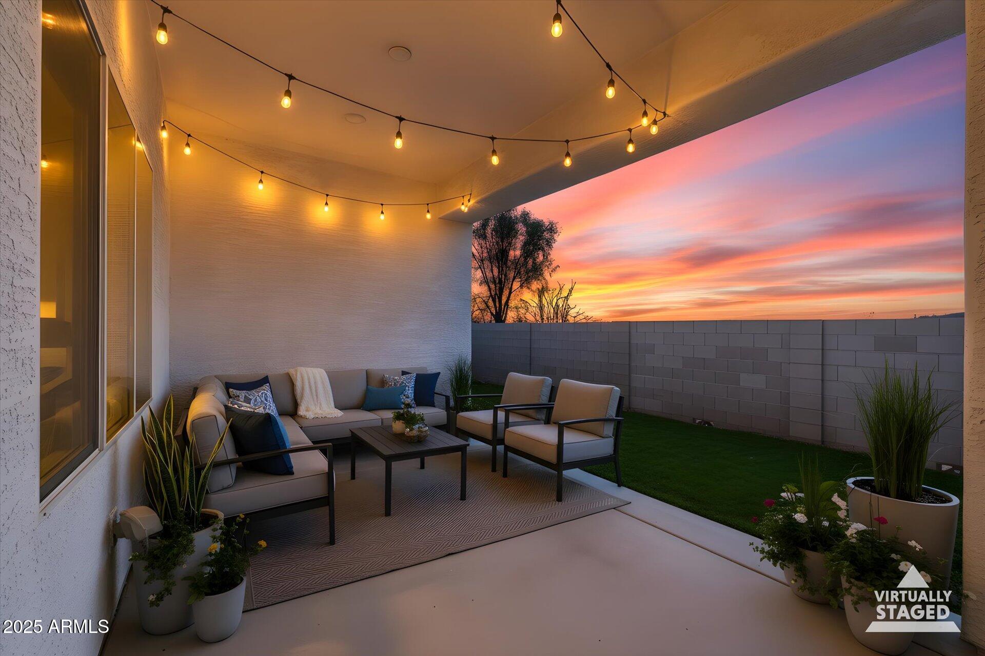15081 South Capistrano Road Arizona City, AZ 85123 - Photo 33 of 37 Rear Patio - Sunset