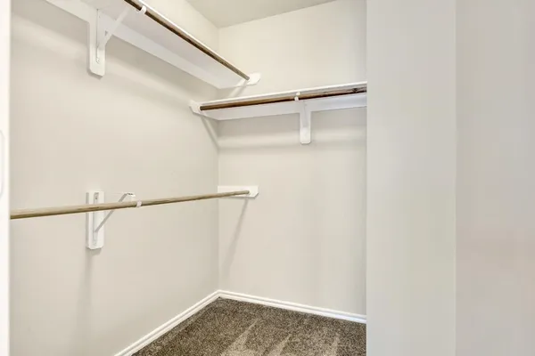 a view of small space with racks on the wall