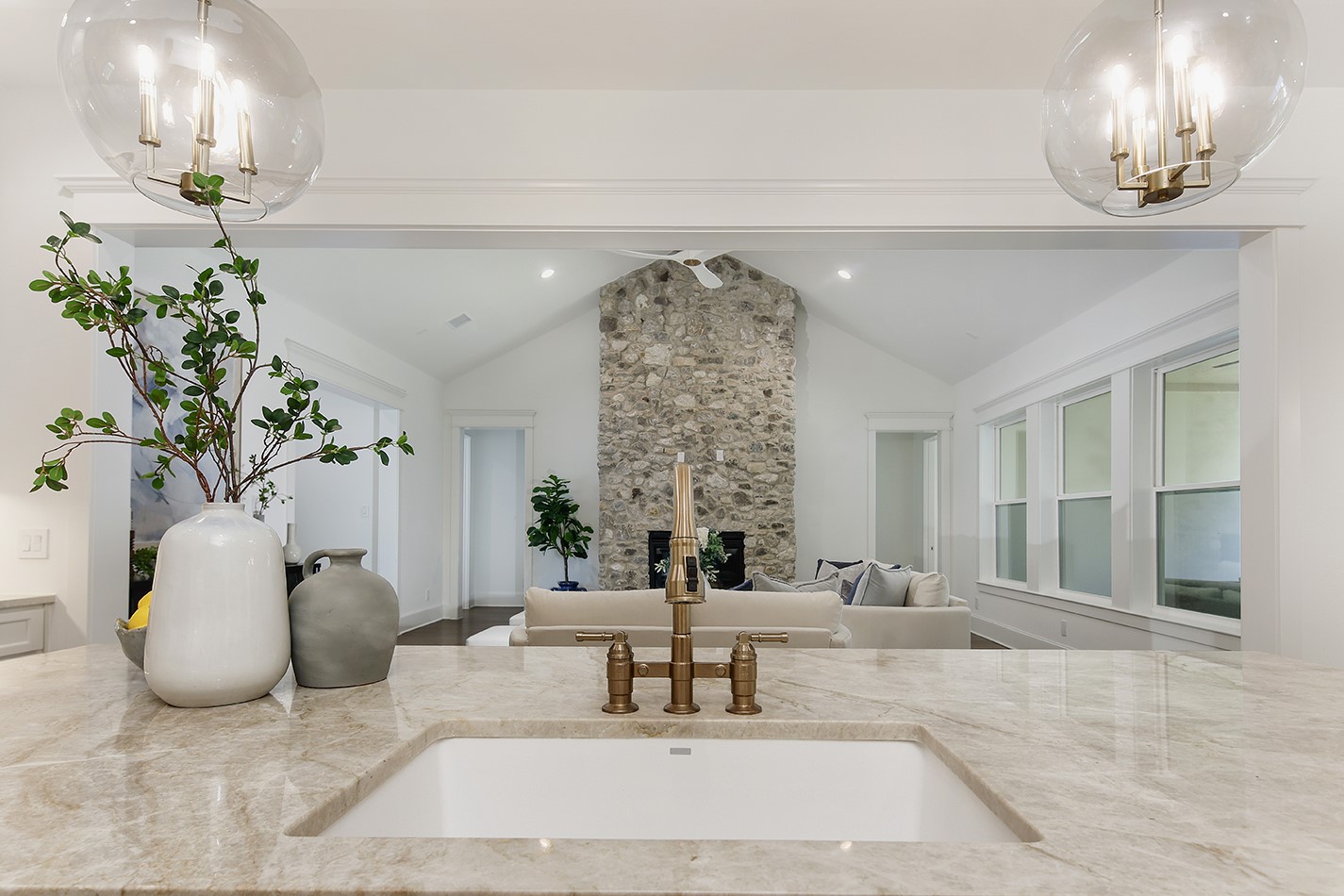 630 Lonestar Road Huntsville, TX 77340 - Photo 16 of 48 a view of living room with furniture and a chandelier