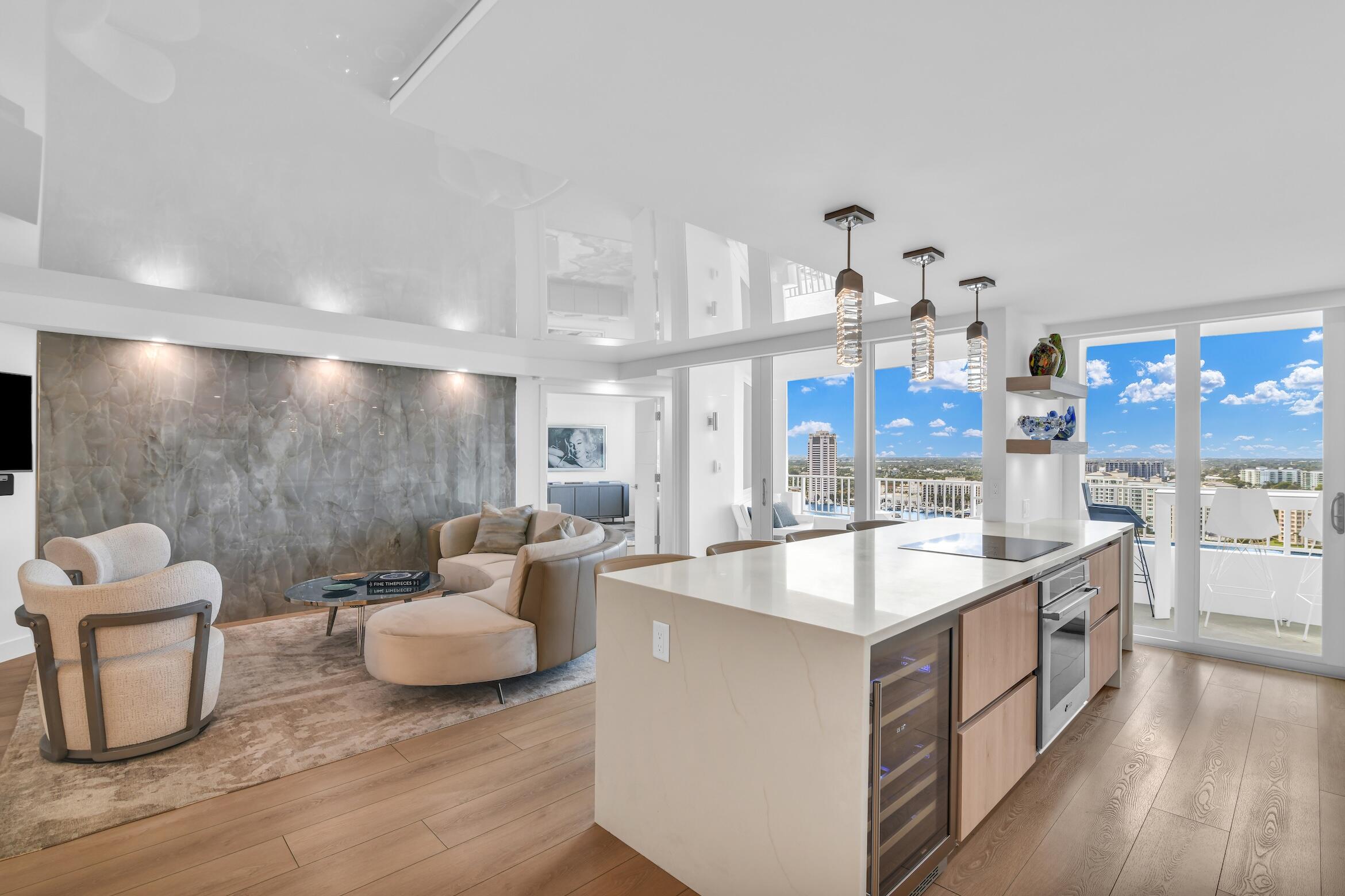 500 South Ocean Boulevard, Unit PH8PH9 Boca Raton, FL 33432 - Photo 21 of 70 PH9 KITCHEN & LIVING ROOM