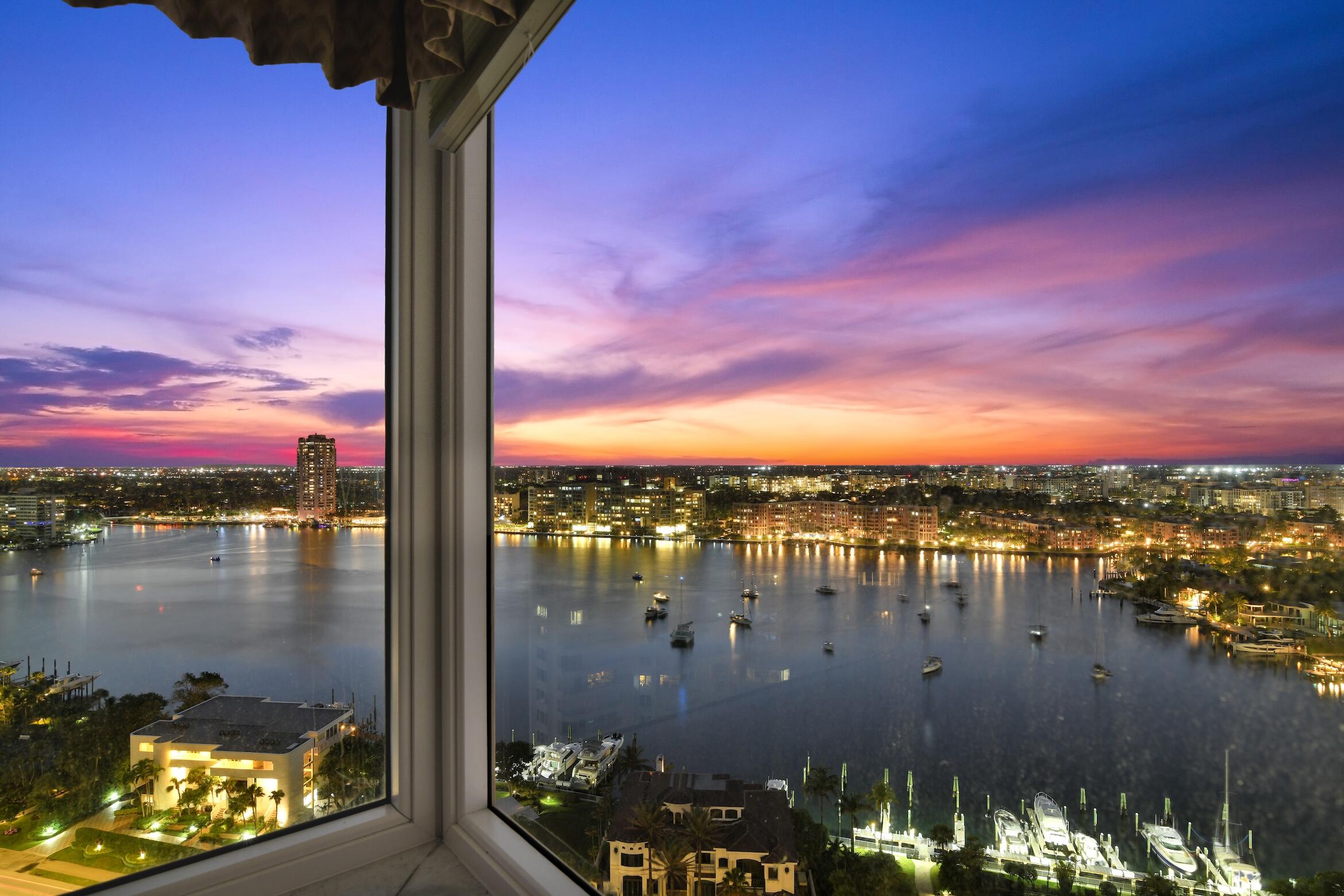 500 South Ocean Boulevard, Unit PH8PH9 Boca Raton, FL 33432 - Photo 7 of 70 PH8 KITCHEN VIEW AT NIGHT