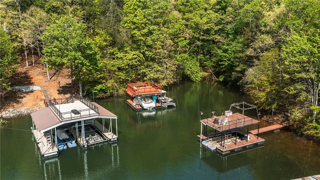 4650 Perry Road Gainesville, GA 30506 - Photo 35 of 41 an aerial view of a house with outdoor space lake view and boat