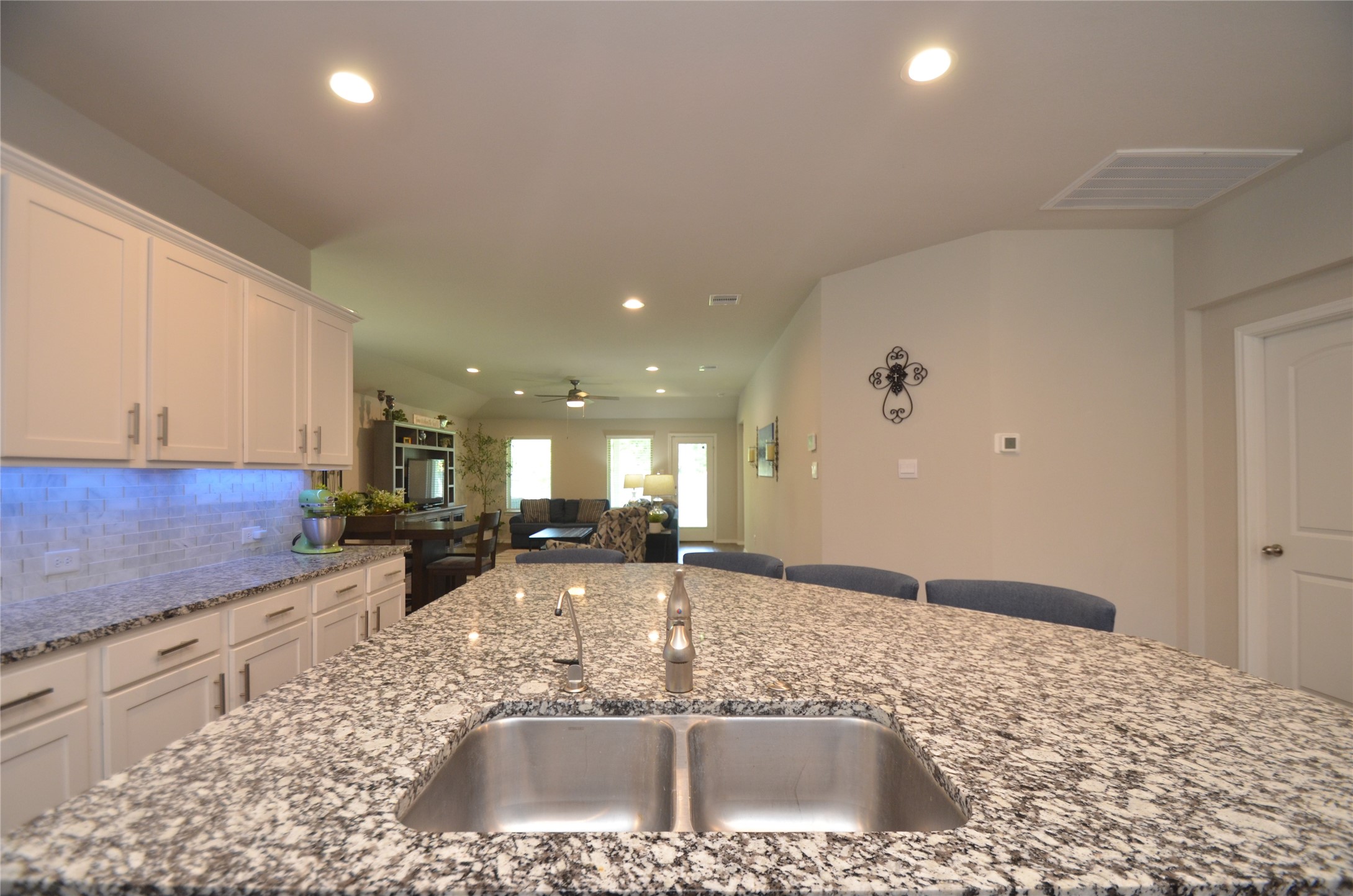 3810 Willow Valley Conroe, TX 77301 - Photo 10 of 38 a view of a kitchen with a sink and cabinets