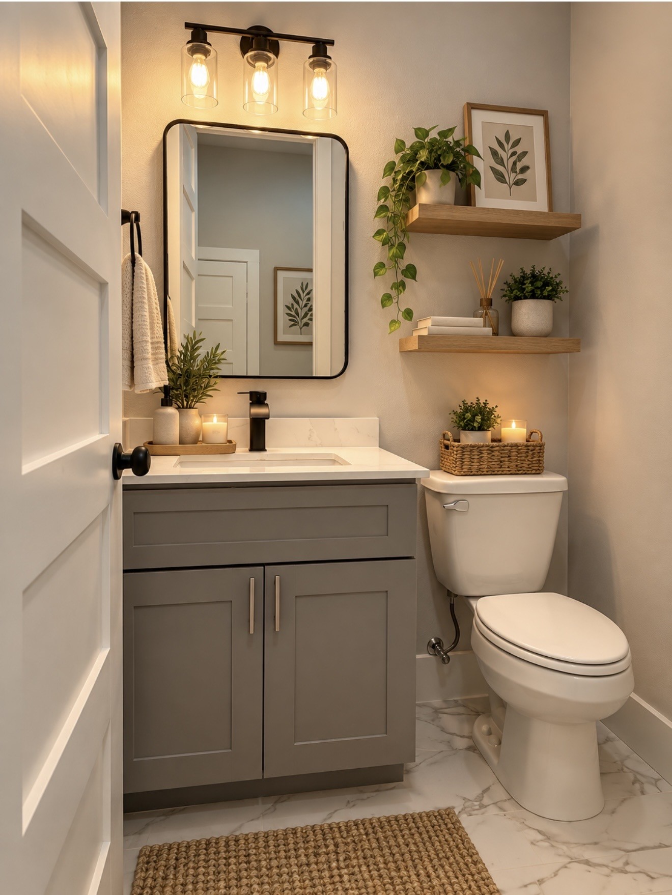 1416 Ivyridge Road Houston, TX 77043 - Photo 6 of 21 Half bathroom on first floor for guest to use.
