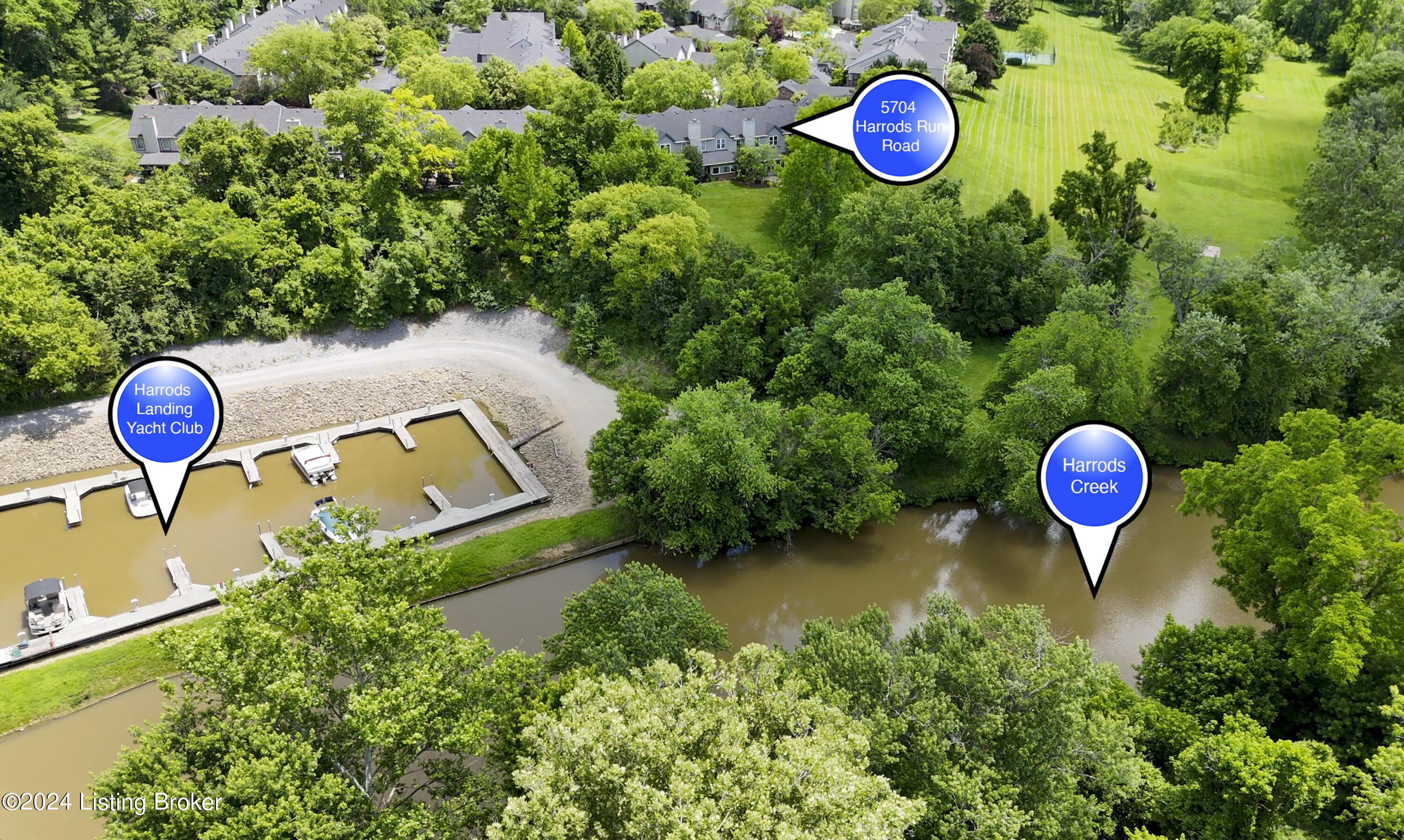 5704 Harrods Run Road Prospect, KY 40059 - Photo 49 of 58 The Home's location on Harrods Creek and near the Yacht Club!