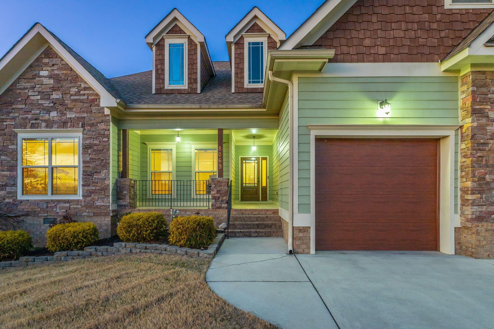 8069 Perfect View Ooltewah, TN 37363 - Photo 77 of 81 FRONT ELEVATION TWILIGHT