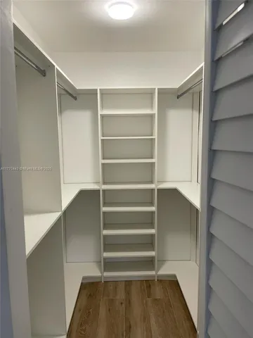 a view of walk in closet