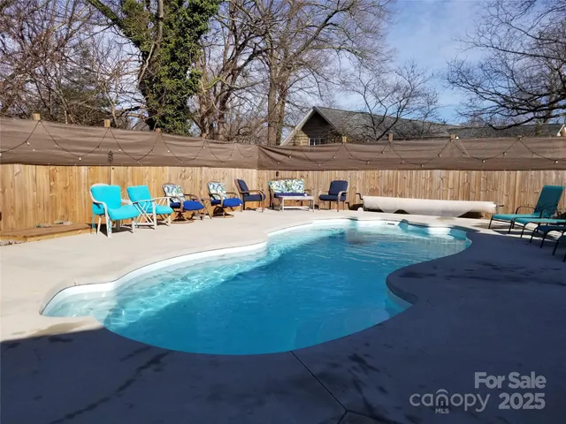 an outdoor view with patio