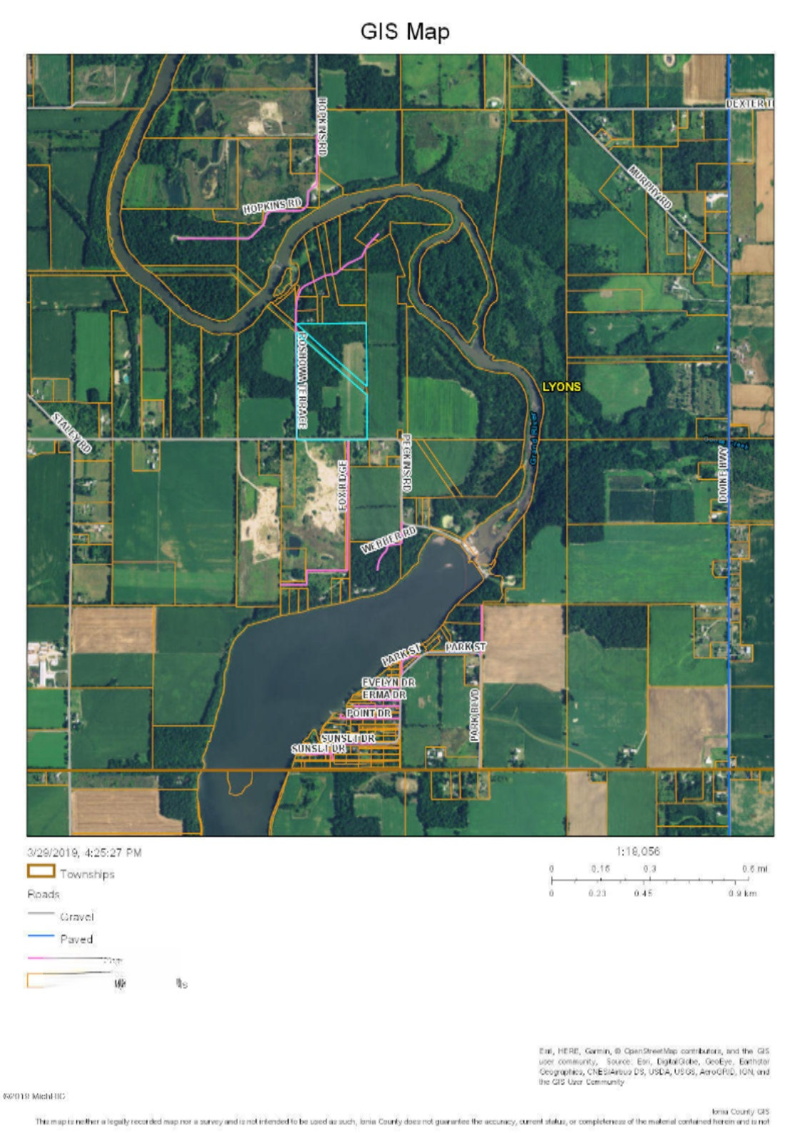 8255 Peckins Road Lyons, MI 48851 - Photo 36 of 37 8255 PECKINS GIS AERIAL MAP 2