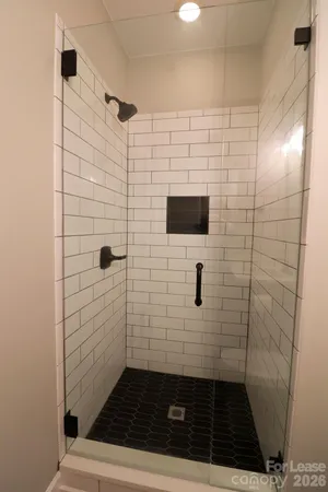 a view of a room with storage area