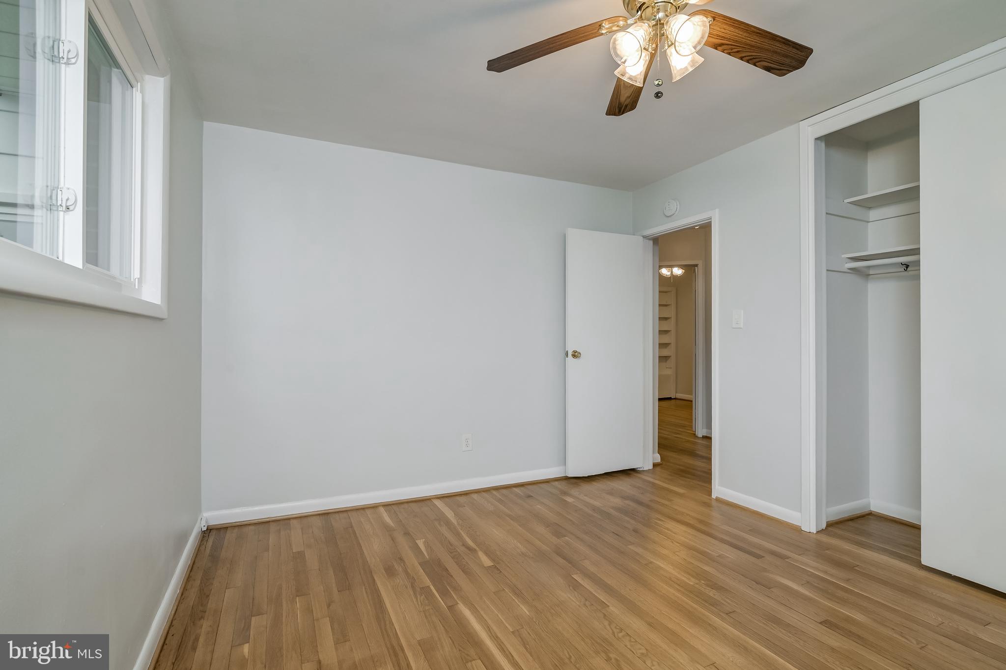 3808 Greenly Street Silver Spring, MD 20906 - Photo 18 of 52 Primary Bedroom with hardwood floors, ceiling fan