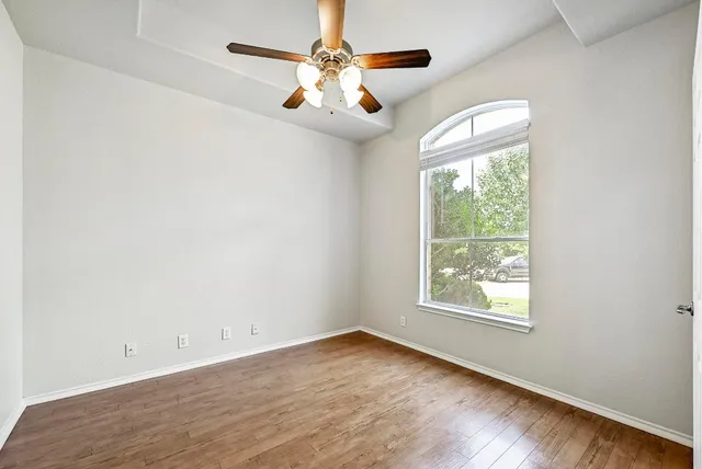 a view of an entryway wooden floor