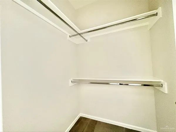 a close up view of closet