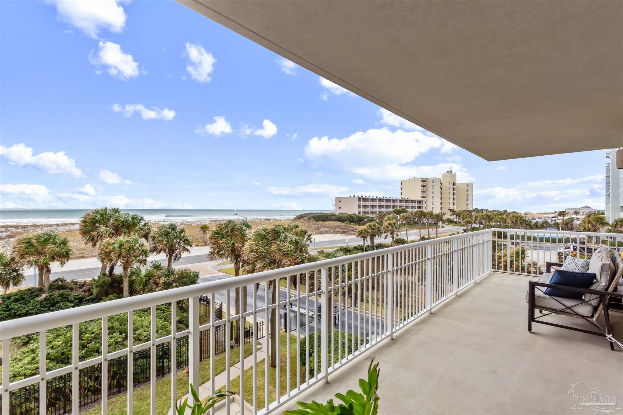 800 Fort Pickens Road, Unit 204 Pensacola Beach, FL 32561 - Photo 12 of 45 a view of a city from a balcony