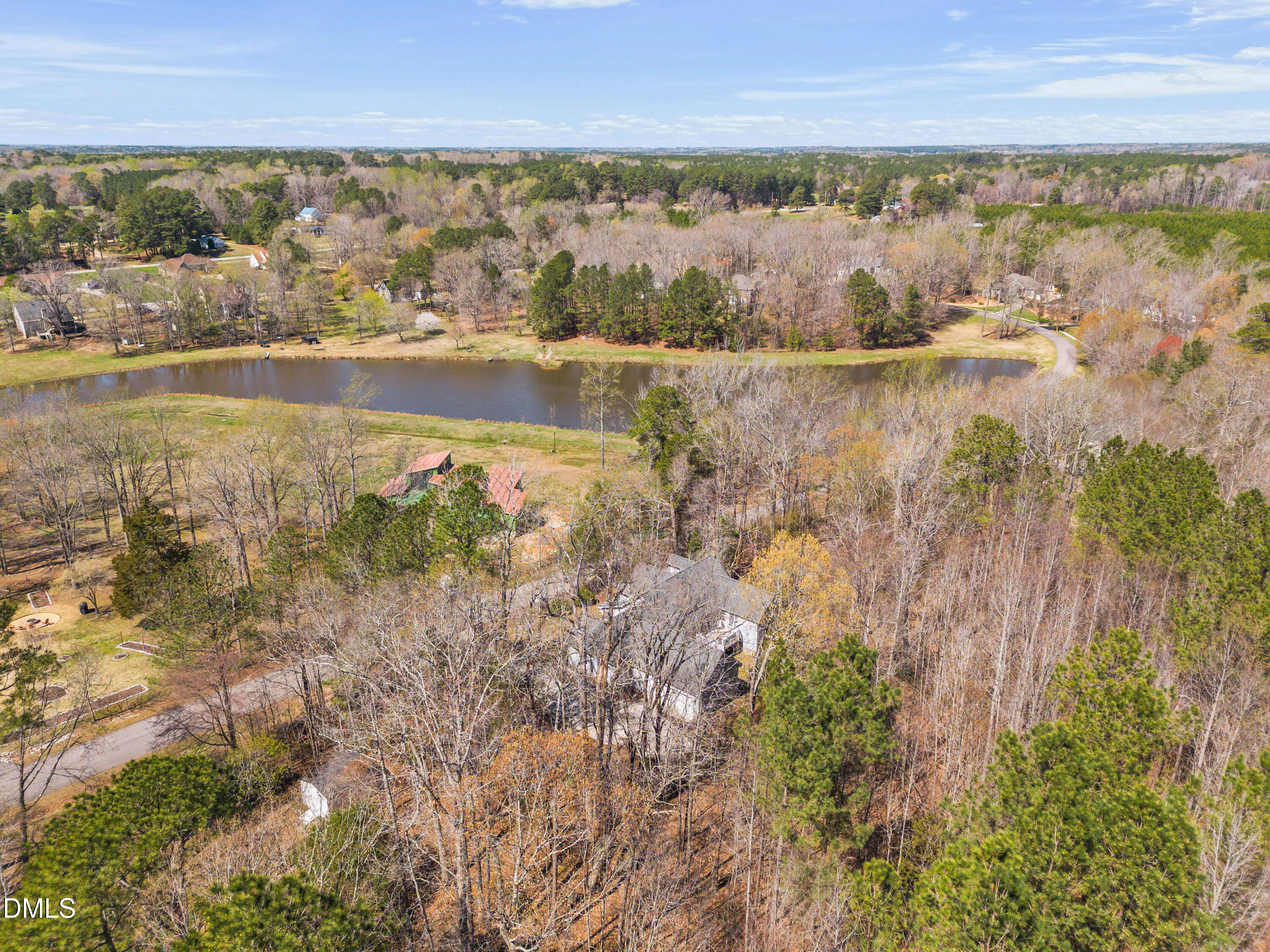 180 Normandy Road Louisburg, NC 27549 - Photo 1 of 73 Aerial toward lake from back R