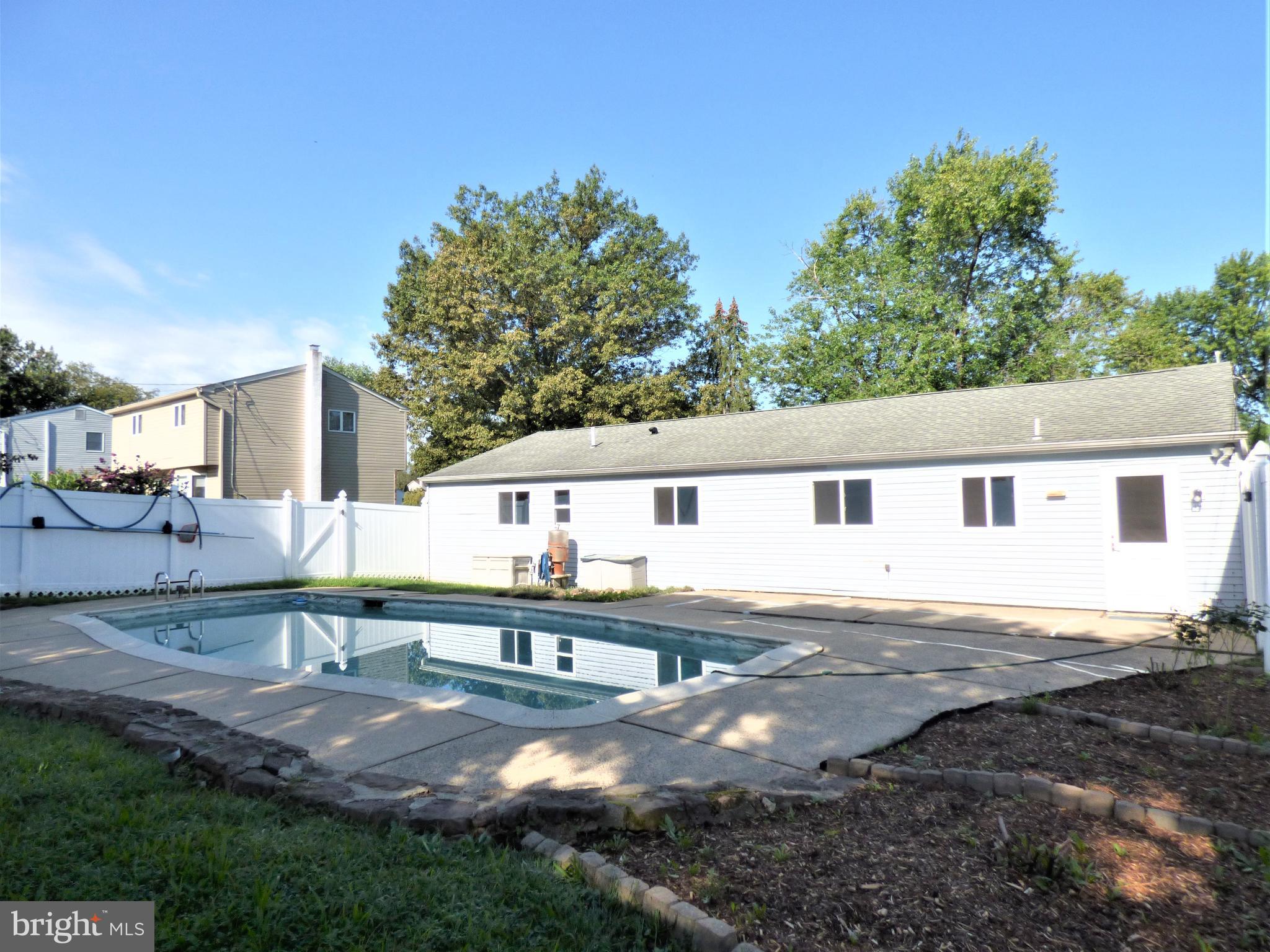 251 Parry Road Warminster, PA 18974 - Photo 28 of 34 Rear House - In Ground Pool