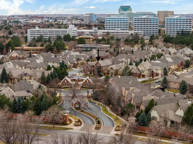 an aerial view of multiple house