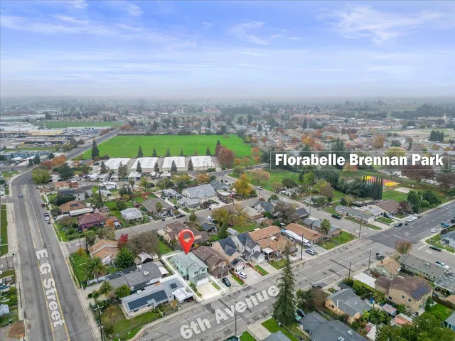 an aerial view of a city