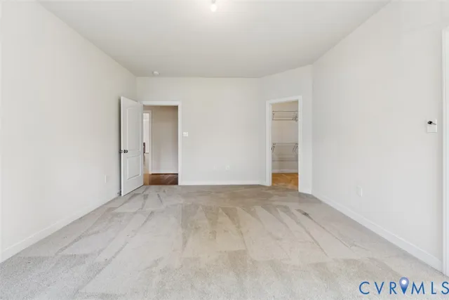 an empty room with an entryway