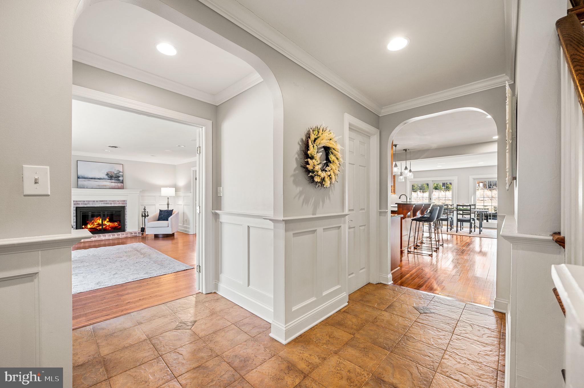 342 Old State Road Berwyn, PA 19312 - Photo 4 of 58 a view of a hallway view with living room and dining room view