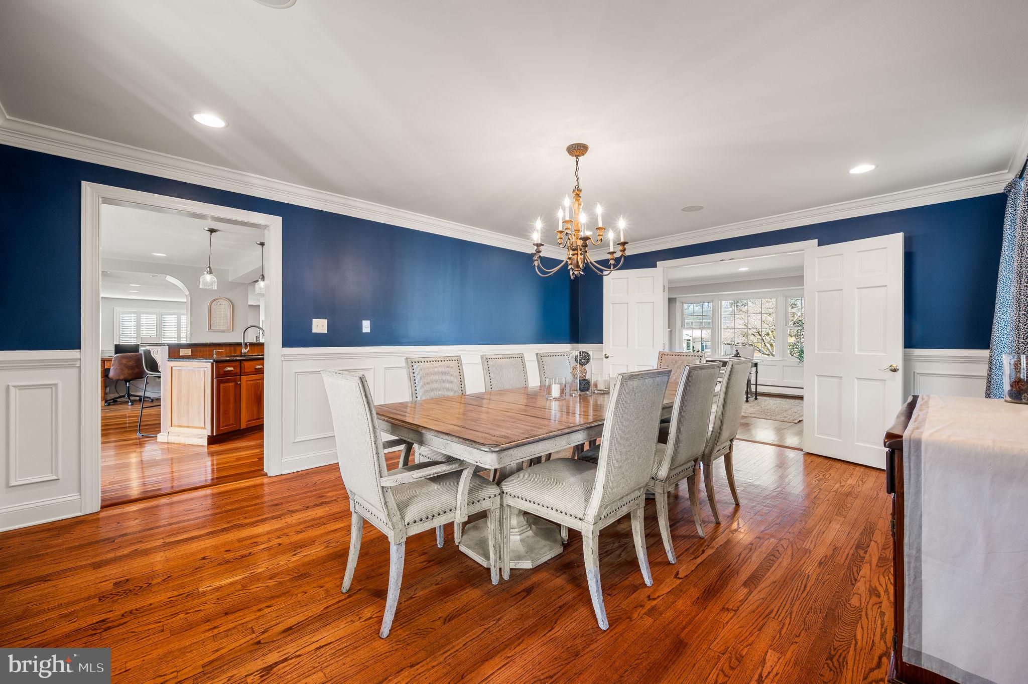 342 Old State Road Berwyn, PA 19312 - Photo 9 of 58 a view of a dining room with furniture and wooden floor