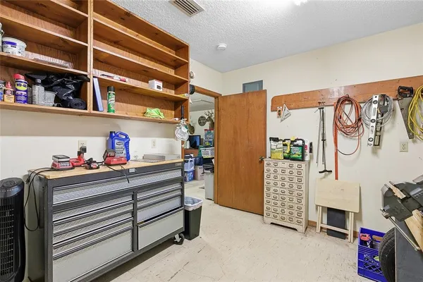 a room with storage and utility