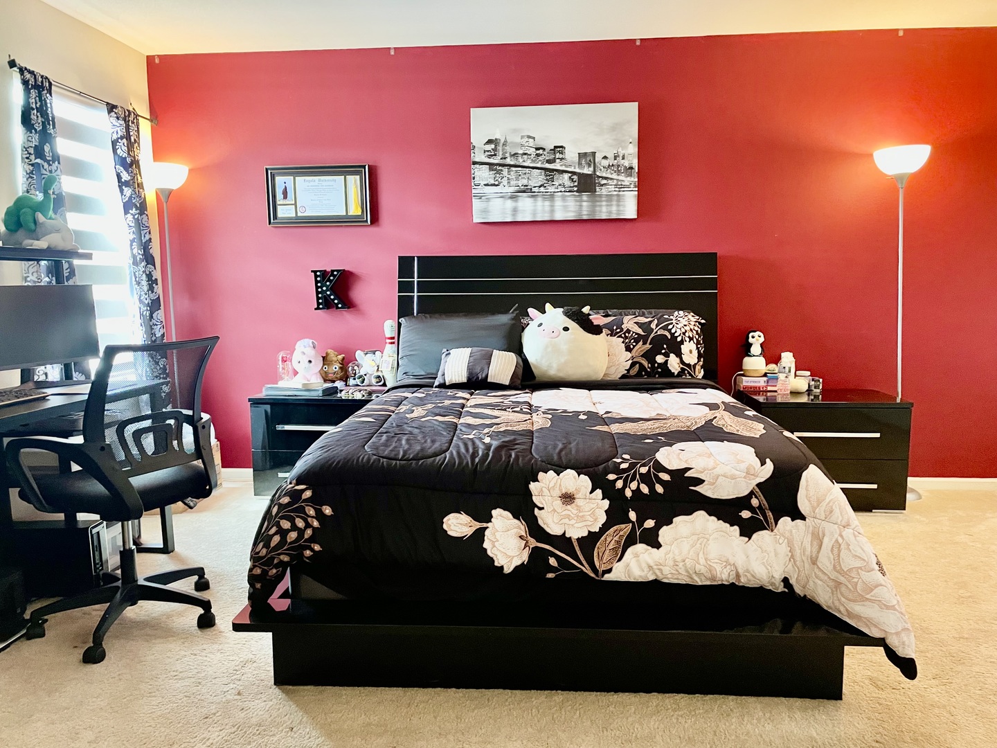 2018 Shermer Road, Unit 2018 Glenview, IL 60026 - Photo 27 of 39 a bedroom with a bed and wooden floor