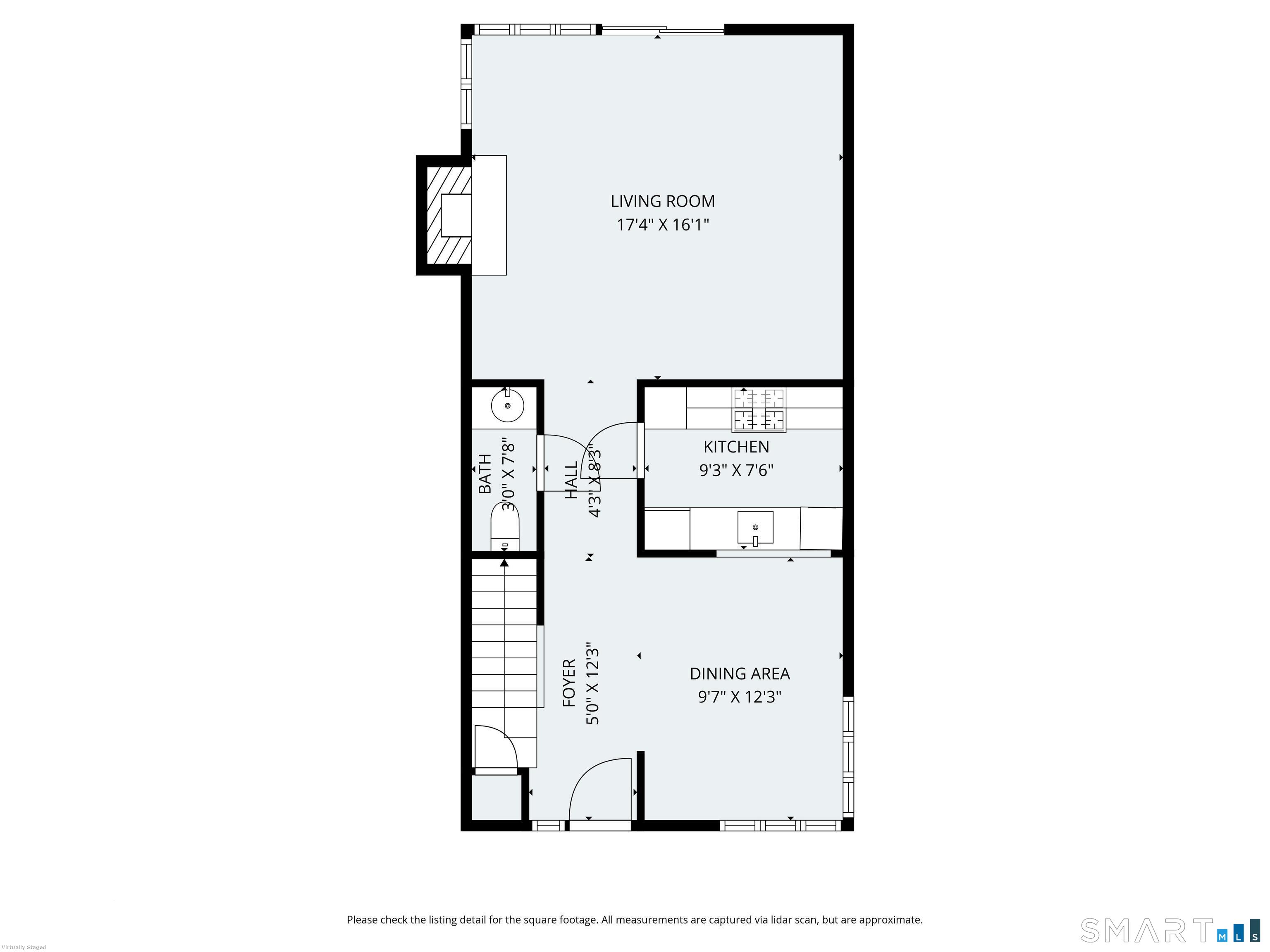 5 Talcott Ridge Road, Unit F Farmington, CT 06032 - Photo 29 of 31 Floor Plan - Main Level - Main level floor plan showing the living room, dining area, and kitchen layout.