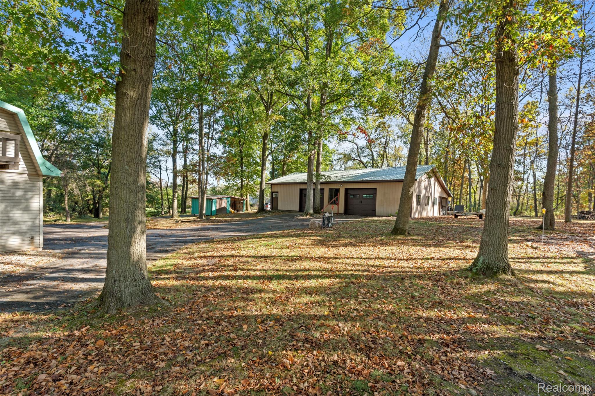 7670 Mi State Road Manchester, MI 48158 - Photo 46 of 53 View of yard featuring view of wooded area and asphalt driveway