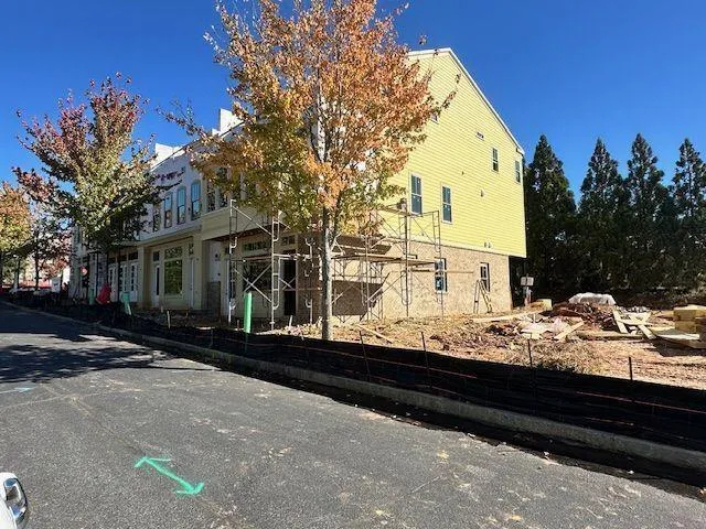 a view of a building from a street