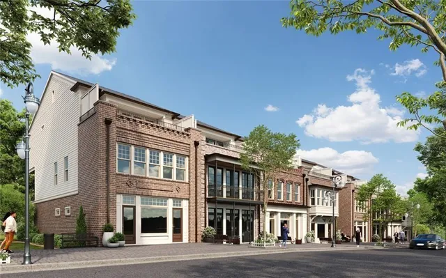 a view of a building with a street