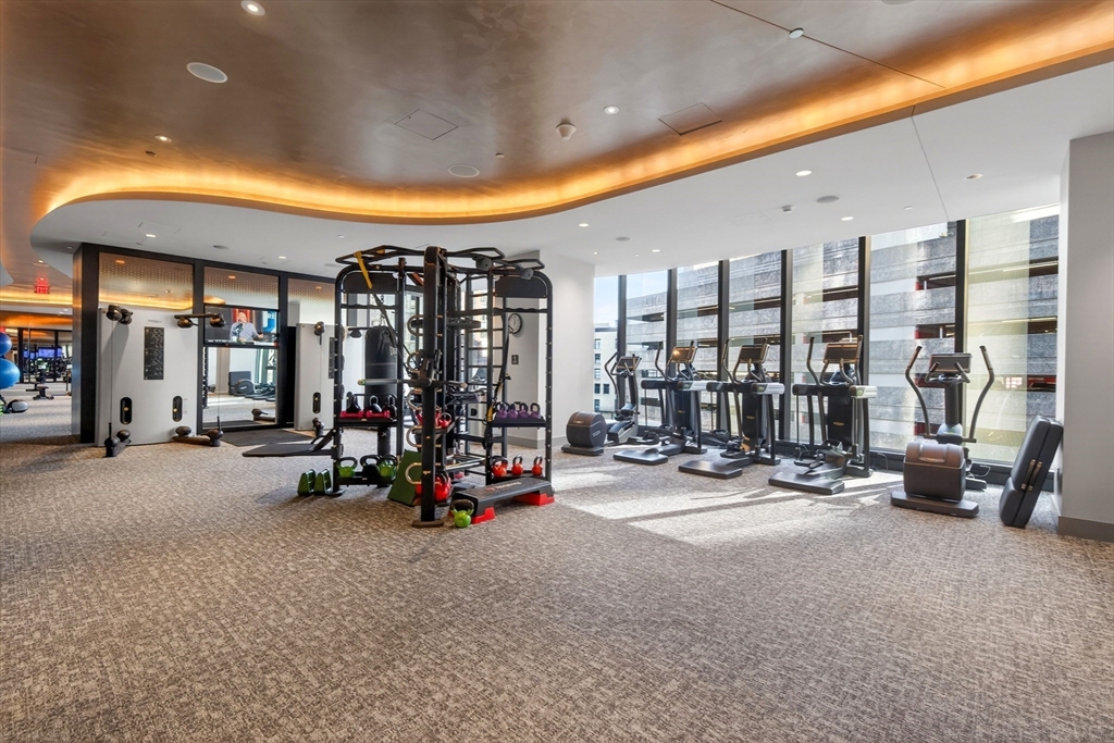 1 Franklin Street, Unit 1408 Boston, MA 02110 - Photo 30 of 37 a view of a room with gym equipment
