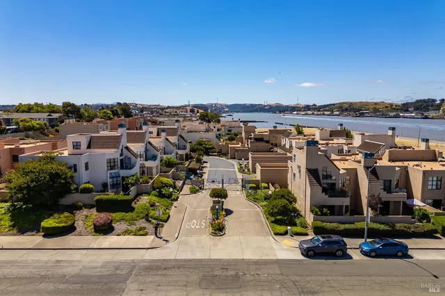 an aerial view of a city