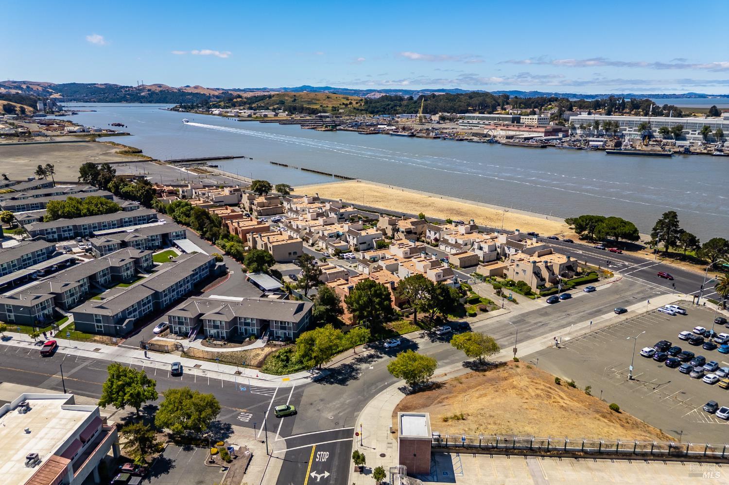 171 Nantucket Lane Vallejo, CA 94590 - Photo 46 of 56 an aerial view of a city with lots of residential buildings