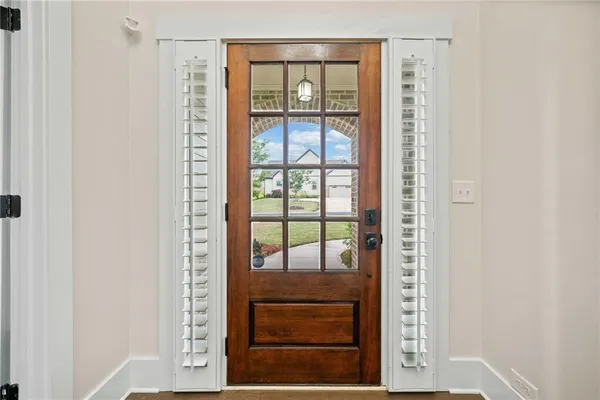 a view of front door